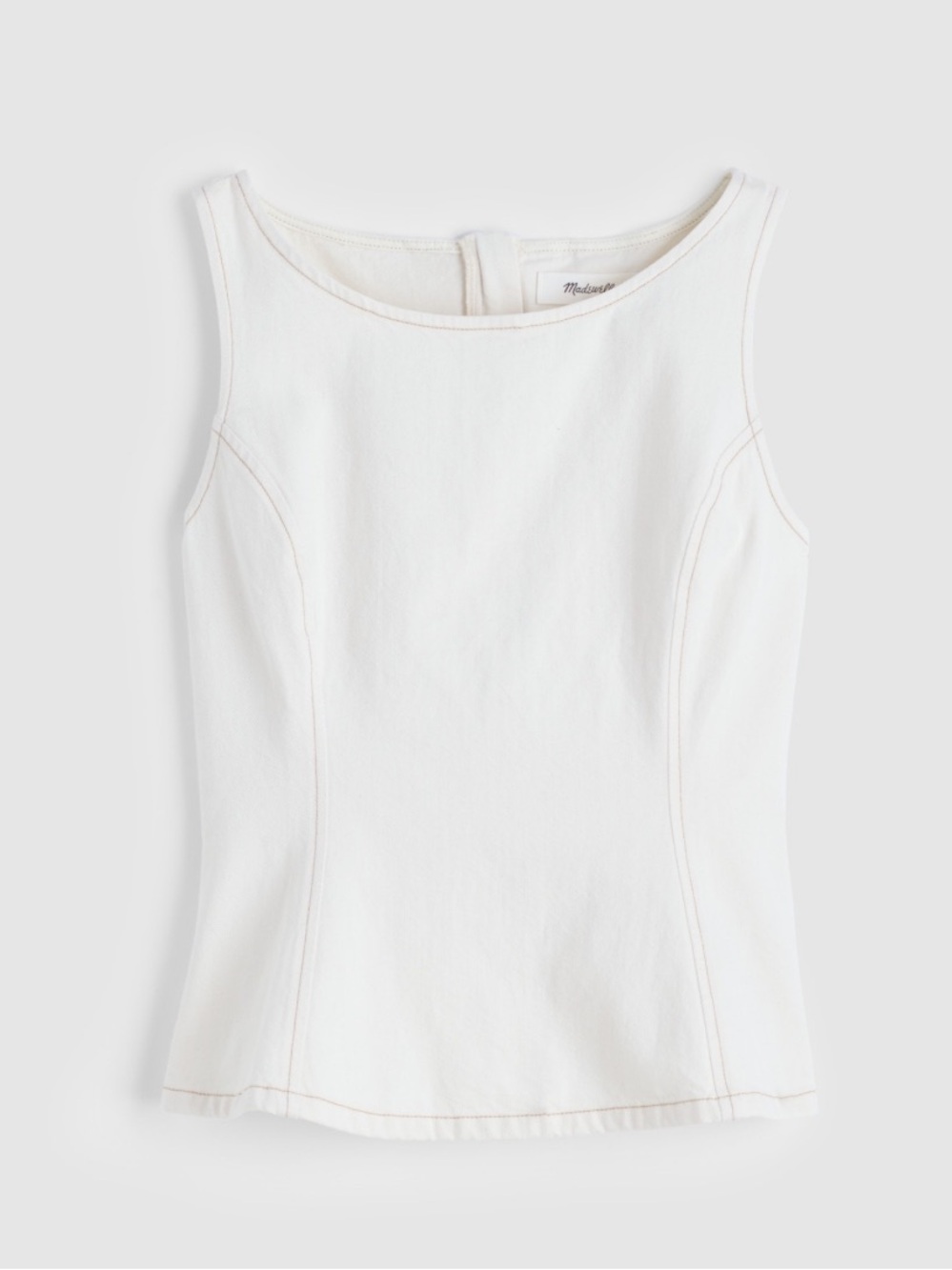 Madewell Denim Seamed Boatneck Shell Top